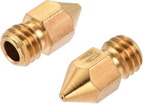 uxcell 0.5mm 3D Printer Nozzle, 18pcs M6 Thread for MK8 3mm Extruder Print, Brass in Saudi Arabia