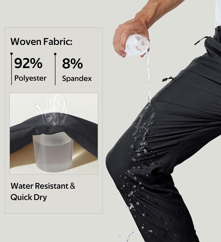 MOURCE Hiking Pants Men Lightweight Quick Dry - Water Resistant Stretch Cargo Pants for Men with 6 Pockets in Saudi Arabia