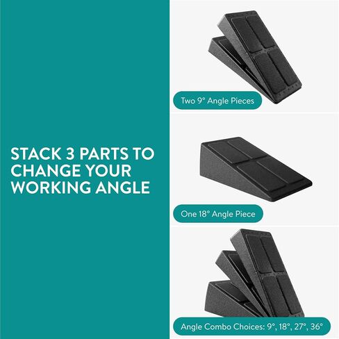 Navaris Squat Wedge Block - Set of 2 - Adjustable Foot & Calf Stretcher - Durable Yoga Blocks also for Gymnastics - Foam Slant Board for Strength & Flexibility in Saudi Arabia