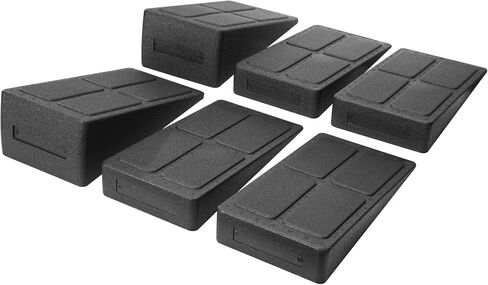 Navaris Squat Wedge Block - Set of 2 - Adjustable Foot & Calf Stretcher - Durable Yoga Blocks also for Gymnastics - Foam Slant Board for Strength & Flexibility in Saudi Arabia