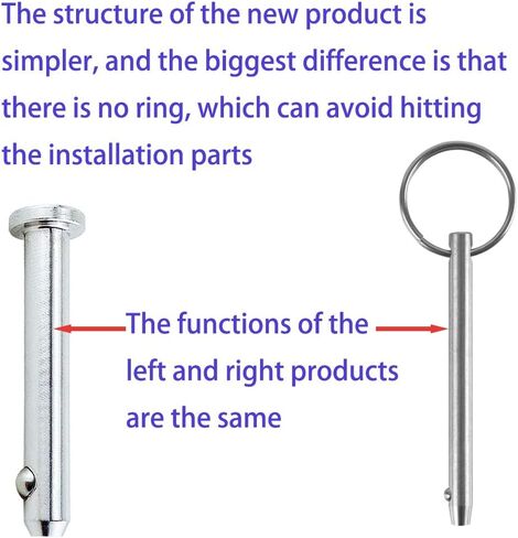 2 حزمة كاملة 316 SS دبوس سريع التحرير، القطر 1/4 بوصة (6.3 مم)، الطول الإجمالي 3.07 بوصة (78 مم)، دبوس وتد مسطح مع كرة محملة بنابض، دبوس أسطواني لوضع دبابيس تثبيت حديقة الحديقة in Kuwait