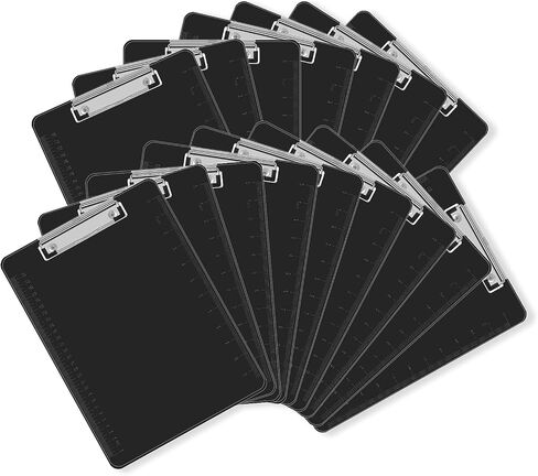 Black Clipboards, PANDRI 26 Pack Plastic Black Clipboards with Low Profile Clip 12.5 x 9 Standard Letter Size Clipboard for classrooms Office in Saudi Arabia