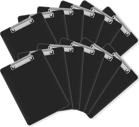 Black Clipboards, PANDRI 26 Pack Plastic Black Clipboards with Low Profile Clip 12.5 x 9 Standard Letter Size Clipboard for classrooms Office in Saudi Arabia