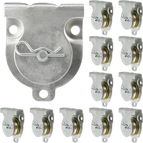 12 Pcs Wall Mount Pulley, 1-1/2" Ceiling Mount Pulley Fit 3/8" Wire Rope, Zinc Plated Removable Small Pulleys with Load 420 Lbs for Lifting. in Kuwait