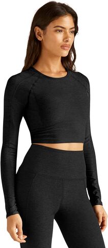 بلوفر Beyond Yoga Spacedye Vitality للنساء - مزيج من البوليستر والإيلاستين - أكمام راجلان - حاشية مستقيمة in Saudi Arabia
