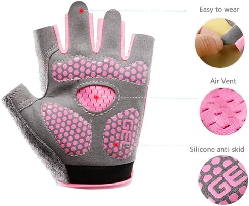 Holiberty Kids Half Finger Sport Gloves Non-Slip Children Cycling Sports Mittens Parkour Outdoor Shockproof Sports Training Gloves in Saudi Arabia