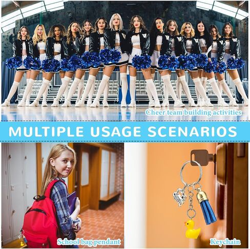 24 Set Cheer Gifts Bulk Includes 24 Duck Keychain Mini Duck Keychain Inspirational Gifts for Women Cheerleader Competition Team in Saudi Arabia