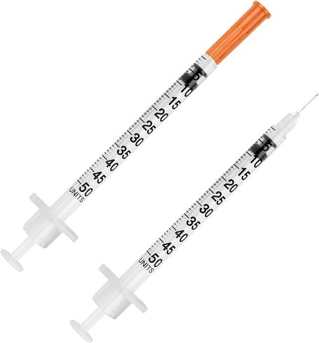 3 في 1: مجموعة محاقن الأنسولين الآمنة من UltiGuard، وحاوية الأدوات الحادة ومواد التخلص من البريد المدفوع مسبقًا لحقن الأنسولين في المنزل والتخلص الآمن من الإبرة، الحجم: 1/2 سم مكعب/مل 31 جم × 8 مم (5/16 بوصة)، 100 عدد in Kuwait