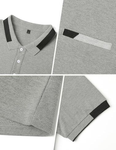 قمصان بولو رجالي بأكمام قصيرة عادية تناسب سريعة الجفاف قميص بولو جولف عادية تي شيرت قمصان بياقة كم قصير in Kuwait