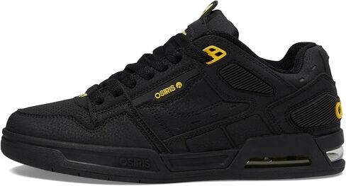 Osiris Men's Peril Skate Shoe, Black/Yellow, 9.5 in Saudi Arabia