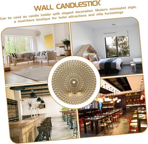 Candlestick Wall Mounted Candle Holder Pillar Candle Sconce Gold Candle Sconces Gold Wedding Decor Gold Tea Lights Candle Holders Home Candle Stand Iron Tea Candle Disc in Saudi Arabia