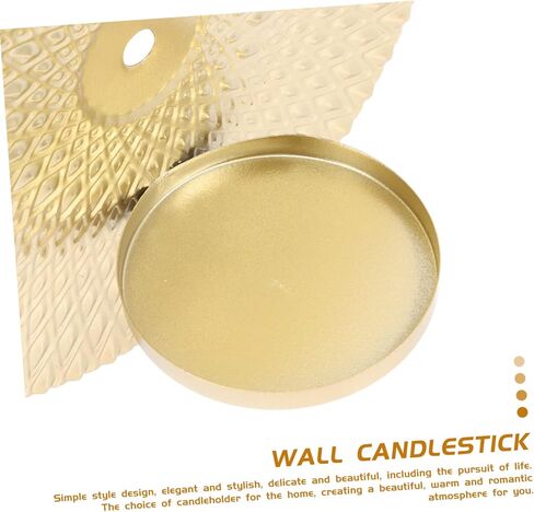 Candlestick Wall Mounted Candle Holder Pillar Candle Sconce Gold Candle Sconces Gold Wedding Decor Gold Tea Lights Candle Holders Home Candle Stand Iron Tea Candle Disc in Saudi Arabia