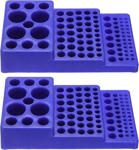 PATIKIL 26 Wells Tube Rack, 2 Pcs Vial Rack Trapezoid Centrifuge Tube Holder for Microcentrifuge Tubes 0.2/0.5/1.2/1.5/1.8/2/5/15/50ml, Blue in Saudi Arabia