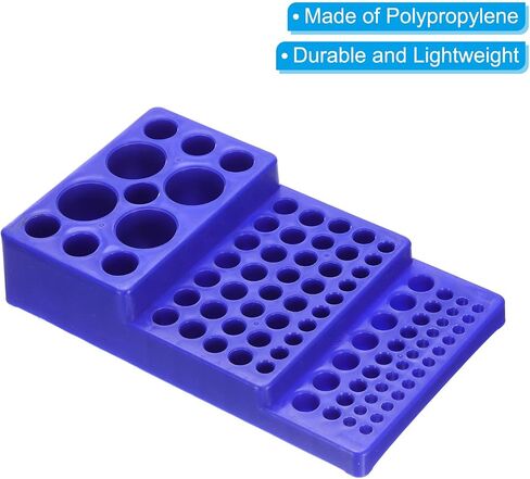 PATIKIL 26 Wells Tube Rack, 2 Pcs Vial Rack Trapezoid Centrifuge Tube Holder for Microcentrifuge Tubes 0.2/0.5/1.2/1.5/1.8/2/5/15/50ml, Blue in Saudi Arabia