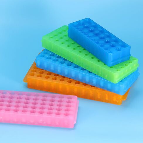 PATIKIL 26 Wells Tube Rack, 2 Pcs Vial Rack Trapezoid Centrifuge Tube Holder for Microcentrifuge Tubes 0.2/0.5/1.2/1.5/1.8/2/5/15/50ml, Blue in Saudi Arabia