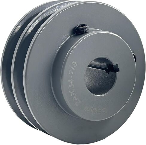 2AK34-7/8 Double Groove v Belt Pulley,3.45 inch Outside Diameter,7/8 inch bore,V Belt Sheave Cast Iron for A AX 3L 4L V-Belts,2AK3478 Pulley in Saudi Arabia