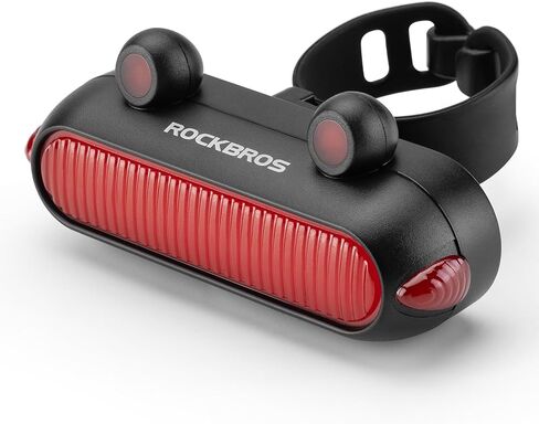 ROCKBROS Bike Taillight - IPX6 Waterproof, USB Rechargeable Rear Bike Light, 6 Lighting Modes, Rear Bicycle Brake Tailight for Men Women Kids in Saudi Arabia