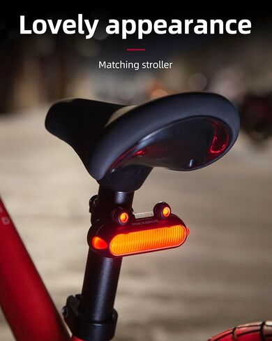 ROCKBROS Bike Taillight - IPX6 Waterproof, USB Rechargeable Rear Bike Light, 6 Lighting Modes, Rear Bicycle Brake Tailight for Men Women Kids in Saudi Arabia