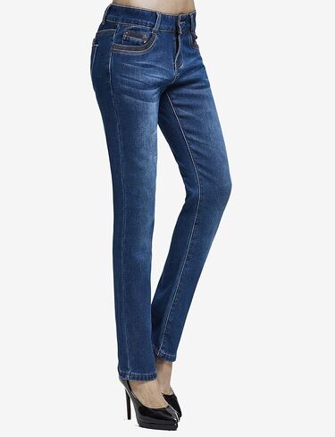 Camii Mia-Womens-Fleece-lined-Jeans-Winter Jeans بناطيل تدفئة حرارية من قماش الدنيم Jeggings مقاس نحيف in Kuwait