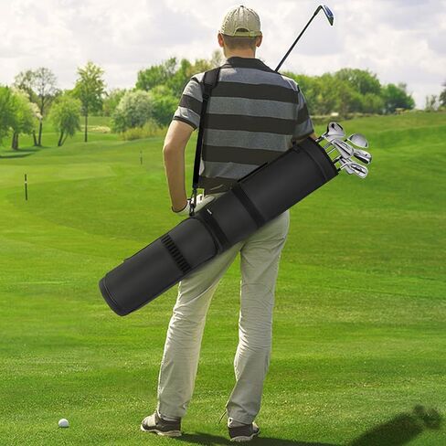 حقيبة حمل الجولف AKOZLIN 3-6 نوادي الجولف خفيفة الوزن قابلة للطي للسفر يوم الأحد مع حزام in Kuwait