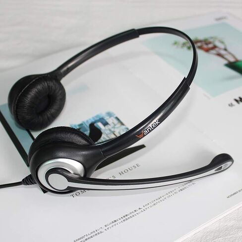 Headset with Mic, USB Headset with Microphone for PC, Computer Headset with Noise Cancelling Microphone for Laptop,Wired Headset with Mute in-line Control for Office Online Class Skype Zoom Meetings in Saudi Arabia