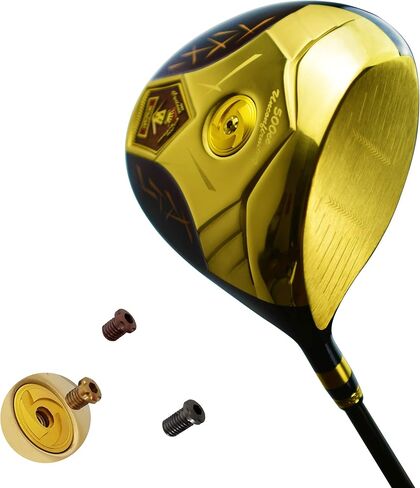 غطاء رأس نادي الجولف الياباني WaZaki 14K بلمسة نهائية من الذهب Cyclone III High COR Close Face Draw Titanium Driver (دور علوي 10.5 درجة، فليكس عادي، عمود جرافيت احترافي، يد يمين، حجم غير مؤكد 500 سم مكعب) in Kuwait
