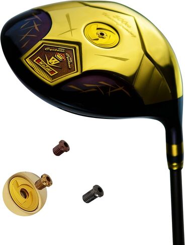 غطاء رأس نادي الجولف الياباني WaZaki 14K بلمسة نهائية من الذهب Cyclone III High COR Close Face Draw Titanium Driver (دور علوي 10.5 درجة، فليكس عادي، عمود جرافيت احترافي، يد يمين، حجم غير مؤكد 500 سم مكعب) in Kuwait