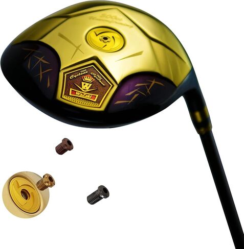غطاء رأس نادي الجولف الياباني WaZaki 14K بلمسة نهائية من الذهب Cyclone III High COR Close Face Draw Titanium Driver (دور علوي 10.5 درجة، فليكس عادي، عمود جرافيت احترافي، يد يمين، حجم غير مؤكد 500 سم مكعب) in Kuwait