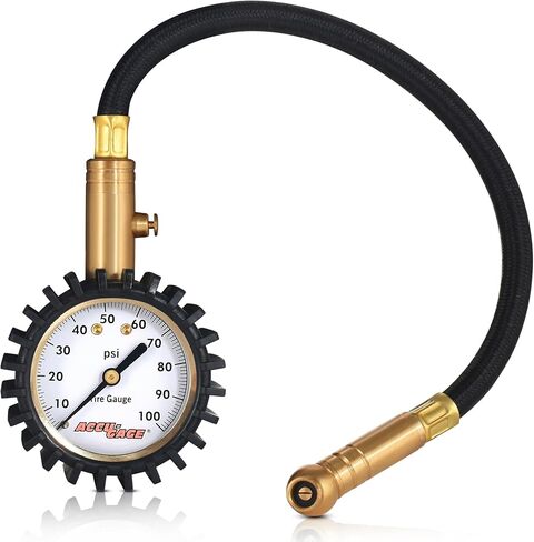 مقياس ضغط الإطارات الاحترافي Accu-Gage RH60X مع واقي مطاطي واقي (60 رطل لكل بوصة مربعة)، ظرف مستقيم in Saudi Arabia