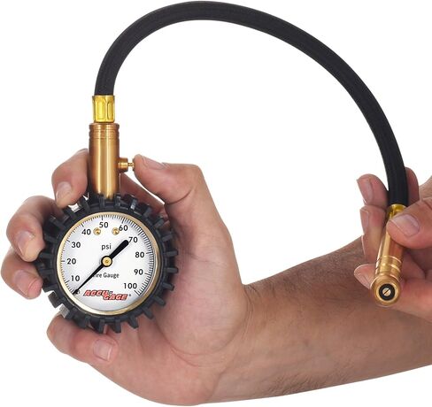 مقياس ضغط الإطارات الاحترافي Accu-Gage RH60X مع واقي مطاطي واقي (60 رطل لكل بوصة مربعة)، ظرف مستقيم in Saudi Arabia