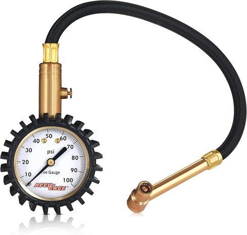 مقياس ضغط الإطارات الاحترافي Accu-Gage RH60X مع واقي مطاطي واقي (60 رطل لكل بوصة مربعة)، ظرف مستقيم in Saudi Arabia