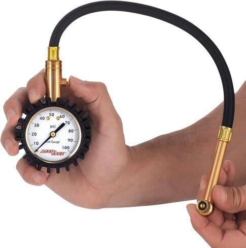 مقياس ضغط الإطارات الاحترافي Accu-Gage RH60X مع واقي مطاطي واقي (60 رطل لكل بوصة مربعة)، ظرف مستقيم in Saudi Arabia