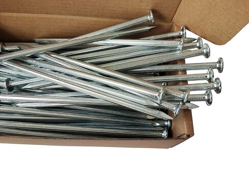 Metal Nails; 6-Inch 144 Pcs Landscape Anchoring Spikes for Paver Edging, Weed Barriers, Turf, House Construction, Carpentry Nail, Tent, Anchoring Stakes (144-6in) in Saudi Arabia