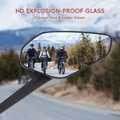 مرآة الدراجة، 2 حزمة، حامل مقود مرآة الدراجة، مرآة رؤية خلفية للدراجة قابلة للتعديل 360 درجة، مجال رؤية عالي الوضوح بزاوية واسعة للغاية، مناسب للدراجات، والدراجات الإلكترونية، والدراجات الجبلية على الطرق، والدراجات البخارية in Kuwait