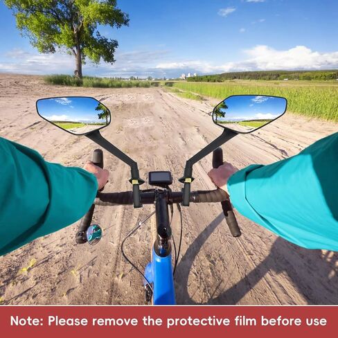 مرآة الدراجة، 2 حزمة، حامل مقود مرآة الدراجة، مرآة رؤية خلفية للدراجة قابلة للتعديل 360 درجة، مجال رؤية عالي الوضوح بزاوية واسعة للغاية، مناسب للدراجات، والدراجات الإلكترونية، والدراجات الجبلية على الطرق، والدراجات البخارية in Kuwait