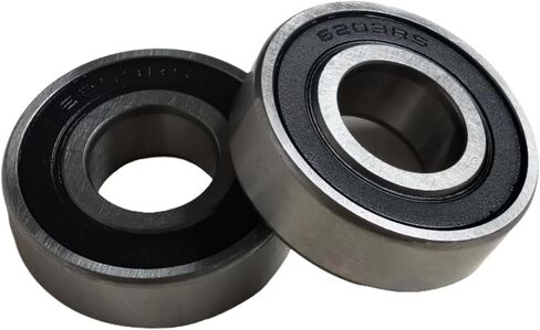 6203-2RSbearing Steel Double Rubber Seal Bearings 17x40x12mm, Pre-Lubricated and Stable Performance and Cost Effective, Deep Groove Ball Bearings(2 Pcs) in Kuwait