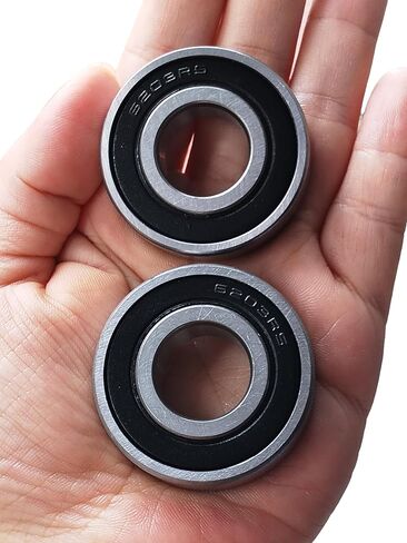 6203-2RSbearing Steel Double Rubber Seal Bearings 17x40x12mm, Pre-Lubricated and Stable Performance and Cost Effective, Deep Groove Ball Bearings(2 Pcs) in Kuwait