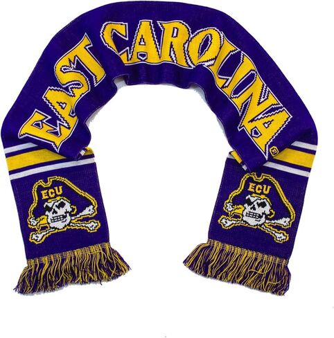 الأوشحة التقليدية وشاح قراصنة كارولينا الشرقية - ECU Pirates Classic Purple محبوك in Kuwait