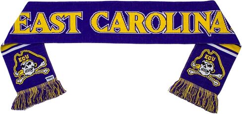 الأوشحة التقليدية وشاح قراصنة كارولينا الشرقية - ECU Pirates Classic Purple محبوك in Kuwait