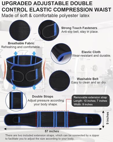 Waist Trainer - Pressure Training Belt for Women Men, Breathable Waist Trimmer, Fitness Sweat Belt for Home Office in Saudi Arabia