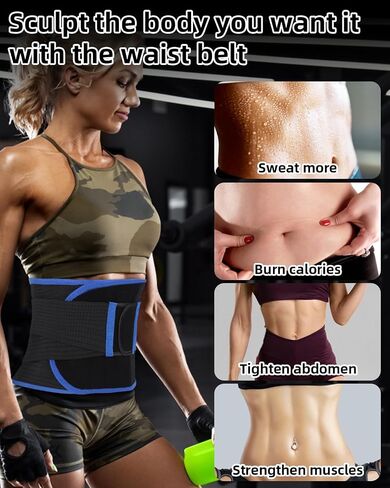 Waist Trainer - Pressure Training Belt for Women Men, Breathable Waist Trimmer, Fitness Sweat Belt for Home Office in Saudi Arabia
