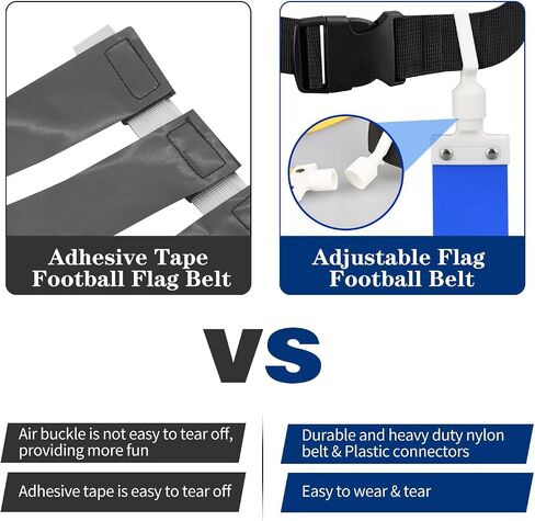 Flag Football Belt, 1/2/4/10/14pcs Adjustable Flag Football Belt with Belt and Flags, for Youths, Adults in Saudi Arabia