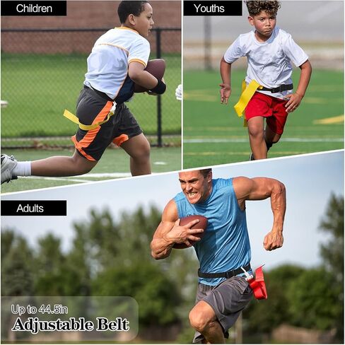 Flag Football Belt, 1/2/4/10/14pcs Adjustable Flag Football Belt with Belt and Flags, for Youths, Adults in Saudi Arabia