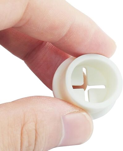 Hitefu 12Pcs 1 Inch Rubber Desk Grommet, Flexible Wire Cord Grommets, Silicone Cable Hole Cover for Office Desk Table Furniture Wall Organizer (White) in Kuwait