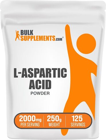BulkSupplements.com L-Aspartic Acid Powder - Aspartic Acid Supplement, Amino Acids Supplement for Energy Support - Gluten Free, 2000mg per Serving, 500g (1.1 lbs) (Pack of 1) in Saudi Arabia