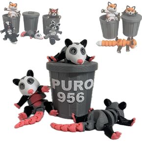 Flexi Articulating Trash Panda Racoon with Trashcan in Kuwait