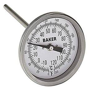 Baker T3006-250 Bimetal Thermometer, 0 to 250°F (-20 to 120°C)