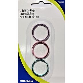 Hillman Colored Split Ring, 5 Pack