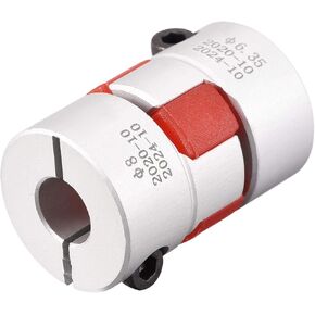 uxcell 6.35mm to 8mm Bore L31xD20 Flexible Coupling Jaw Coupler Shaft Joint for Servo Motor