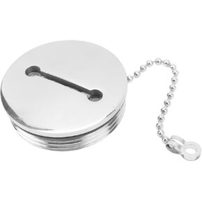 Boat Fuel Tank Cap, Boat Marine Fuel Tank Cap Deck Fill Filler Boat Accessories Stainless Steel Deck Fill Cap with Chain Marine Hardware Accessories(50MM)